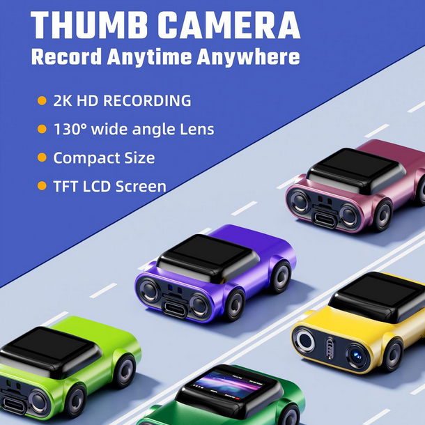 Mini Backpack Clip Camera | HD Pocket Cam for Students & Vloggers