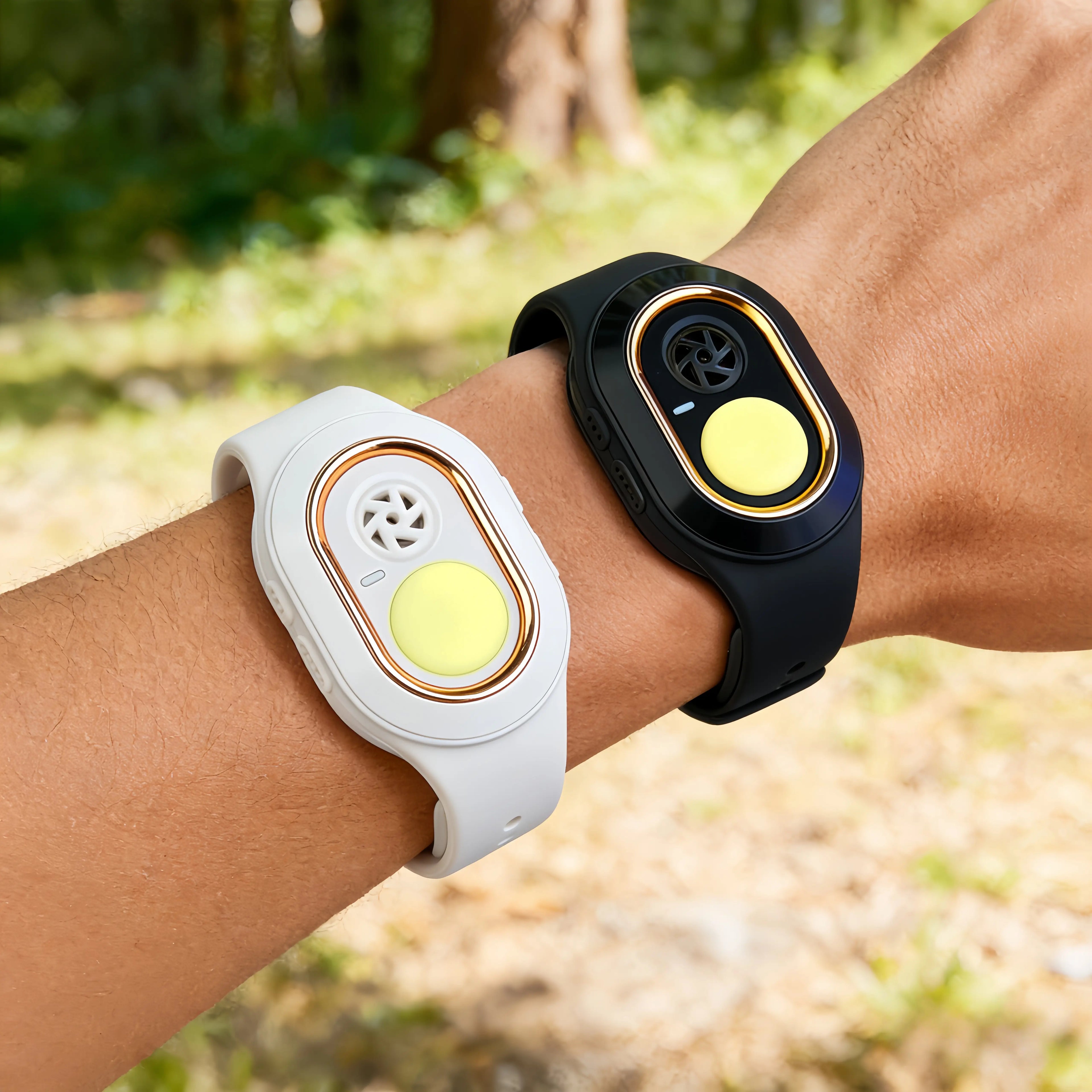 Rechargeable Ultrasonic & Yellow Light Mosquito Repellent Wristband