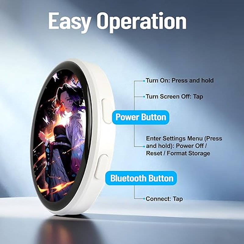 Electronic Anime Pin with HD Touchscreen – Custom Digital Badge