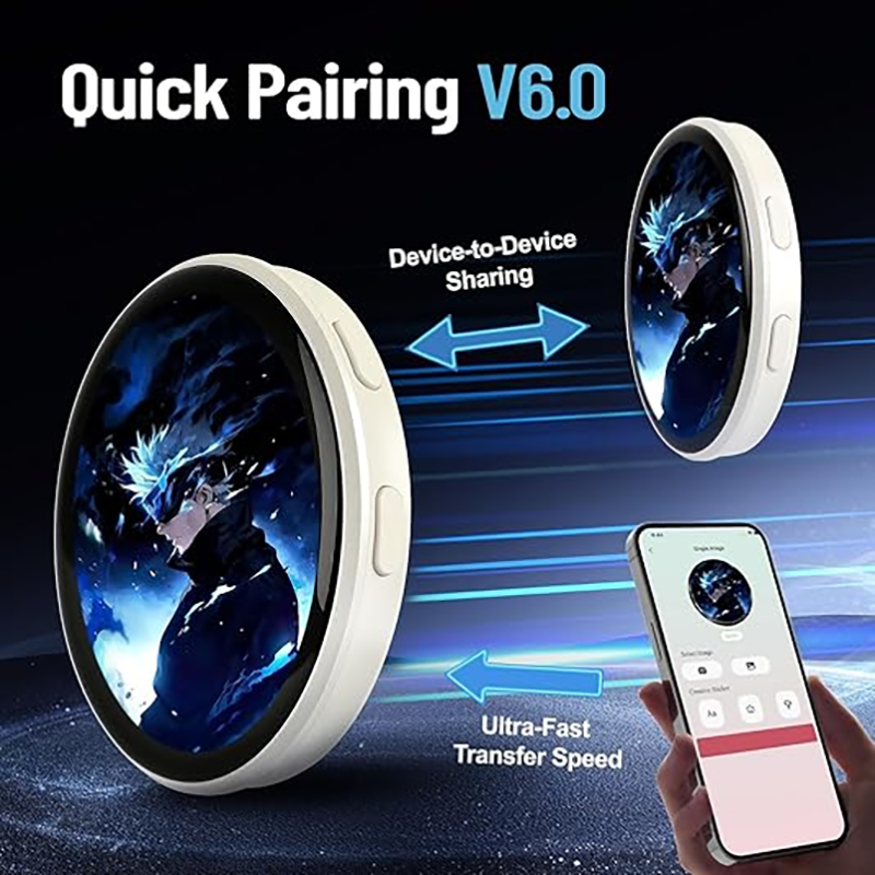 Electronic Anime Pin with HD Touchscreen – Custom Digital Badge