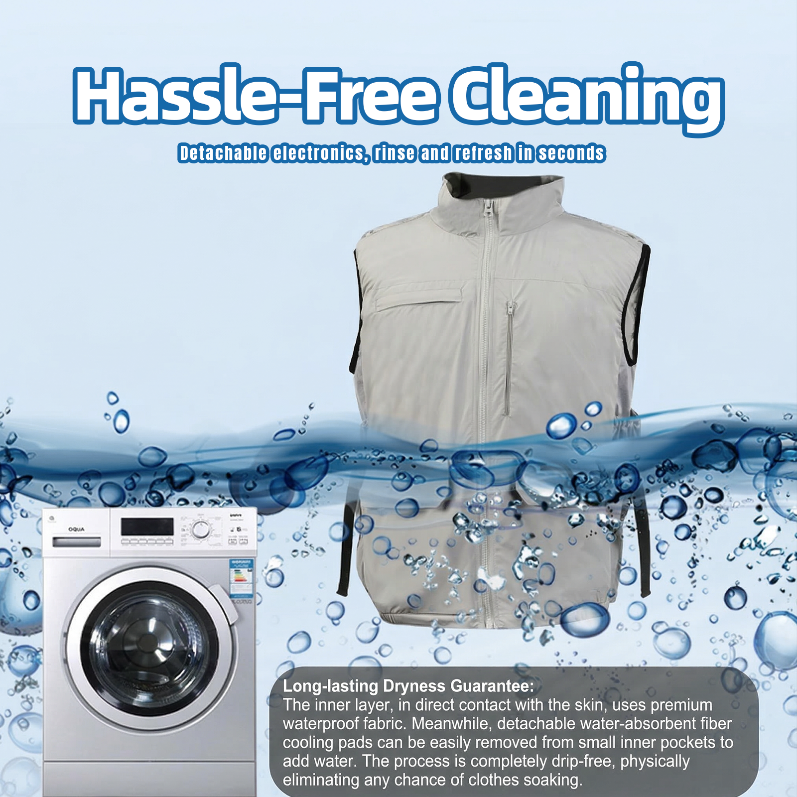 Dual Cooling Fan Shirt with Evaporative Cooling Pad | USB Cooling Apparel for Golf & Outdoor