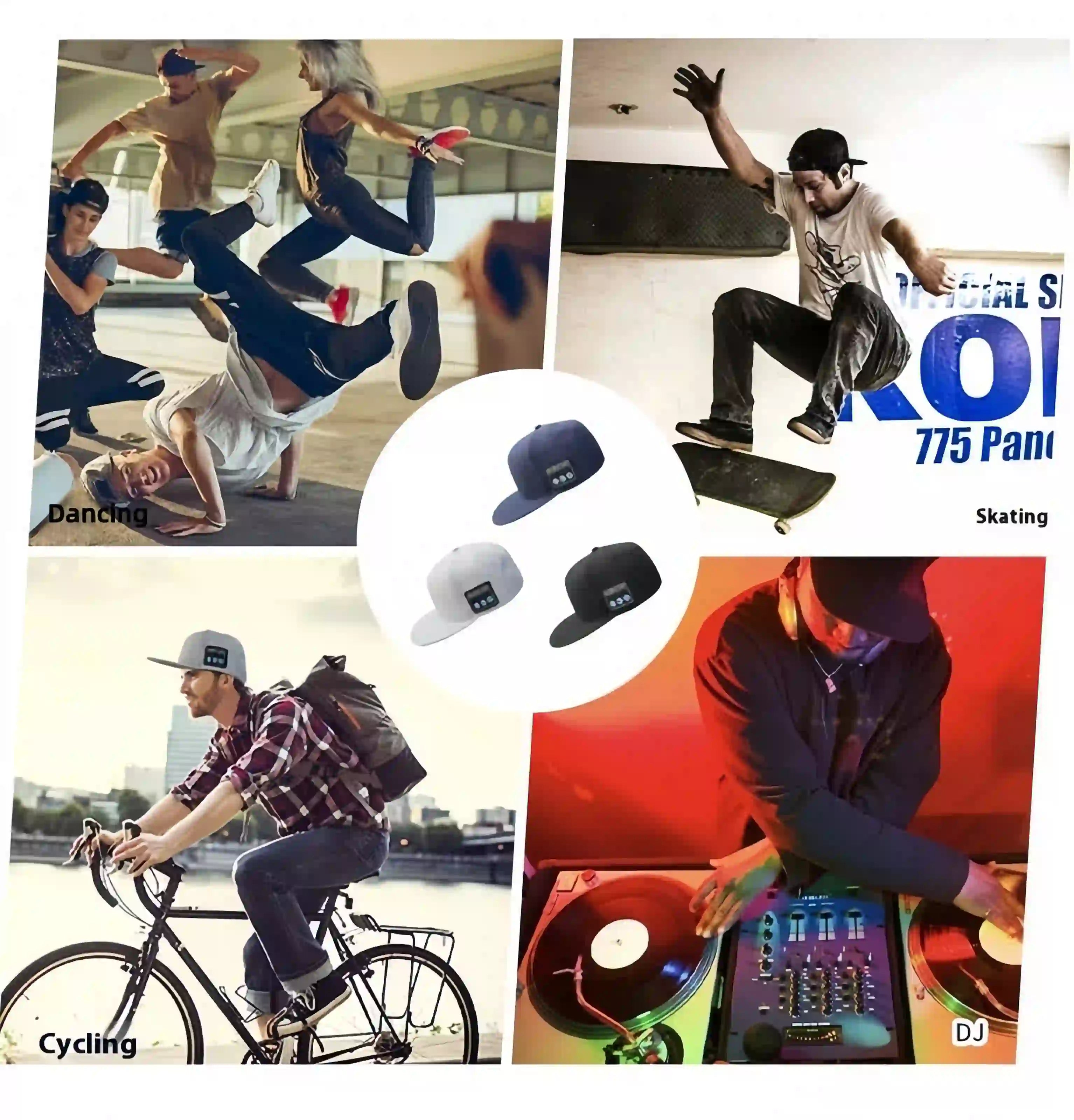 Outdoor Bluetooth Audio Cap - Wireless Music Hat for Sports & Outdoor Activities