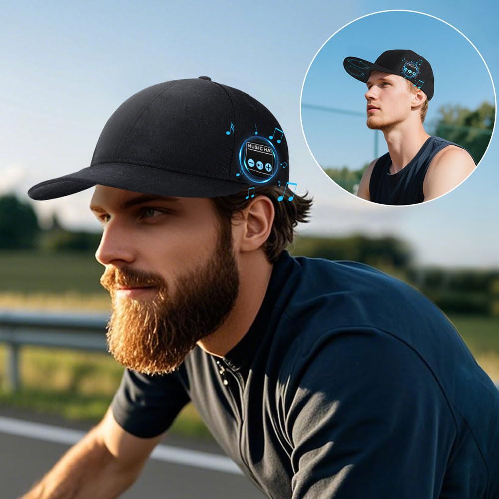 Outdoor Bluetooth Audio Cap - Wireless Music Hat for Sports & Outdoor Activities