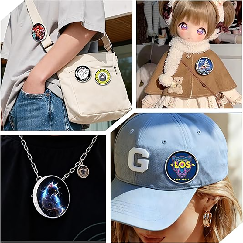 Electronic Anime Pin with HD Touchscreen – Custom Digital Badge