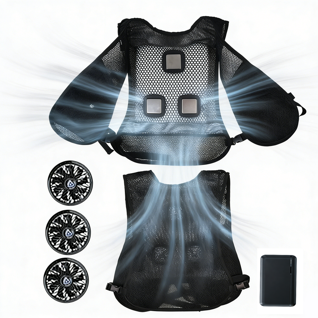 Triple-Fan Semiconductor Cooling Vest for Golf & Outdoor Sports