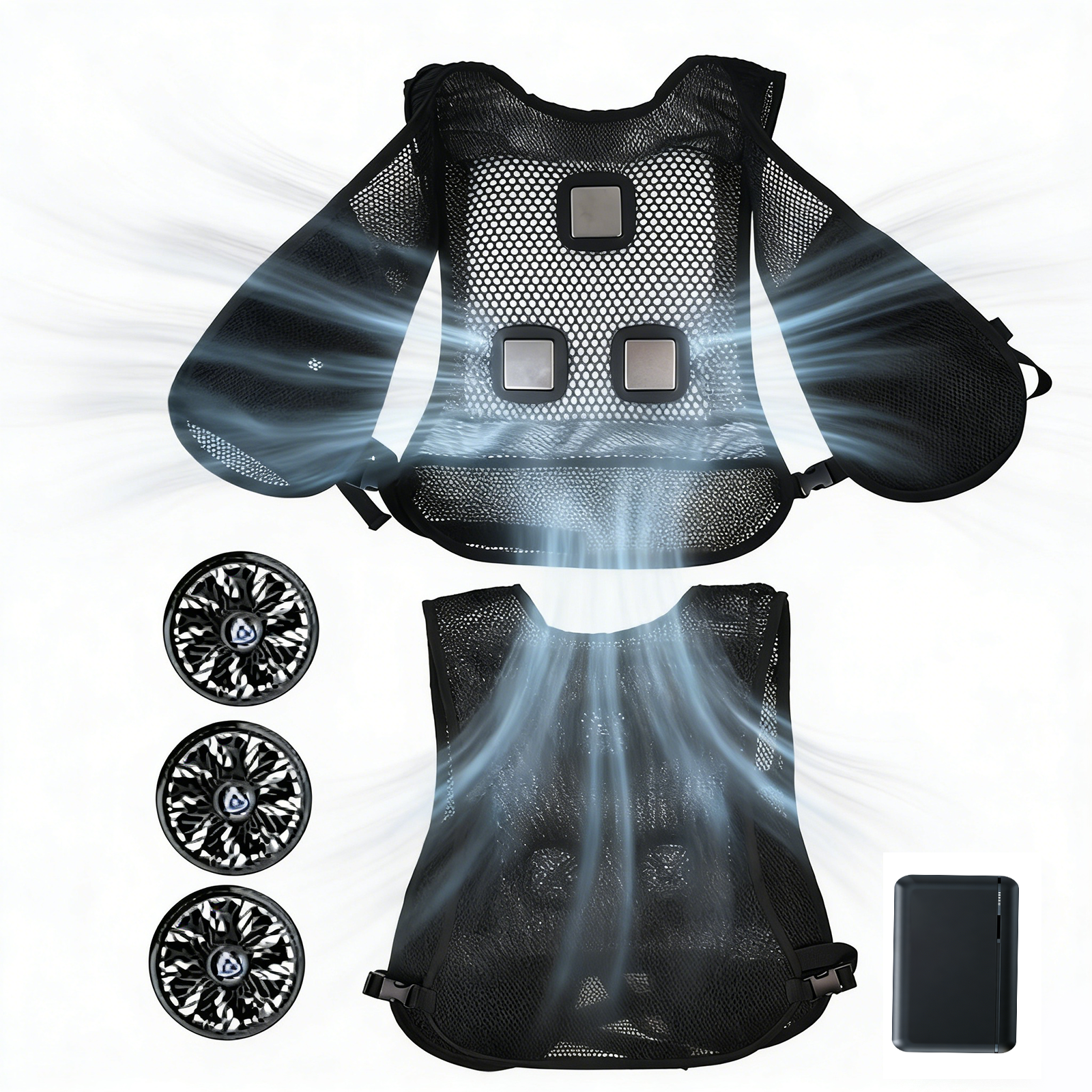 Triple-Fan Semiconductor Cooling Vest for Golf & Outdoor Sports