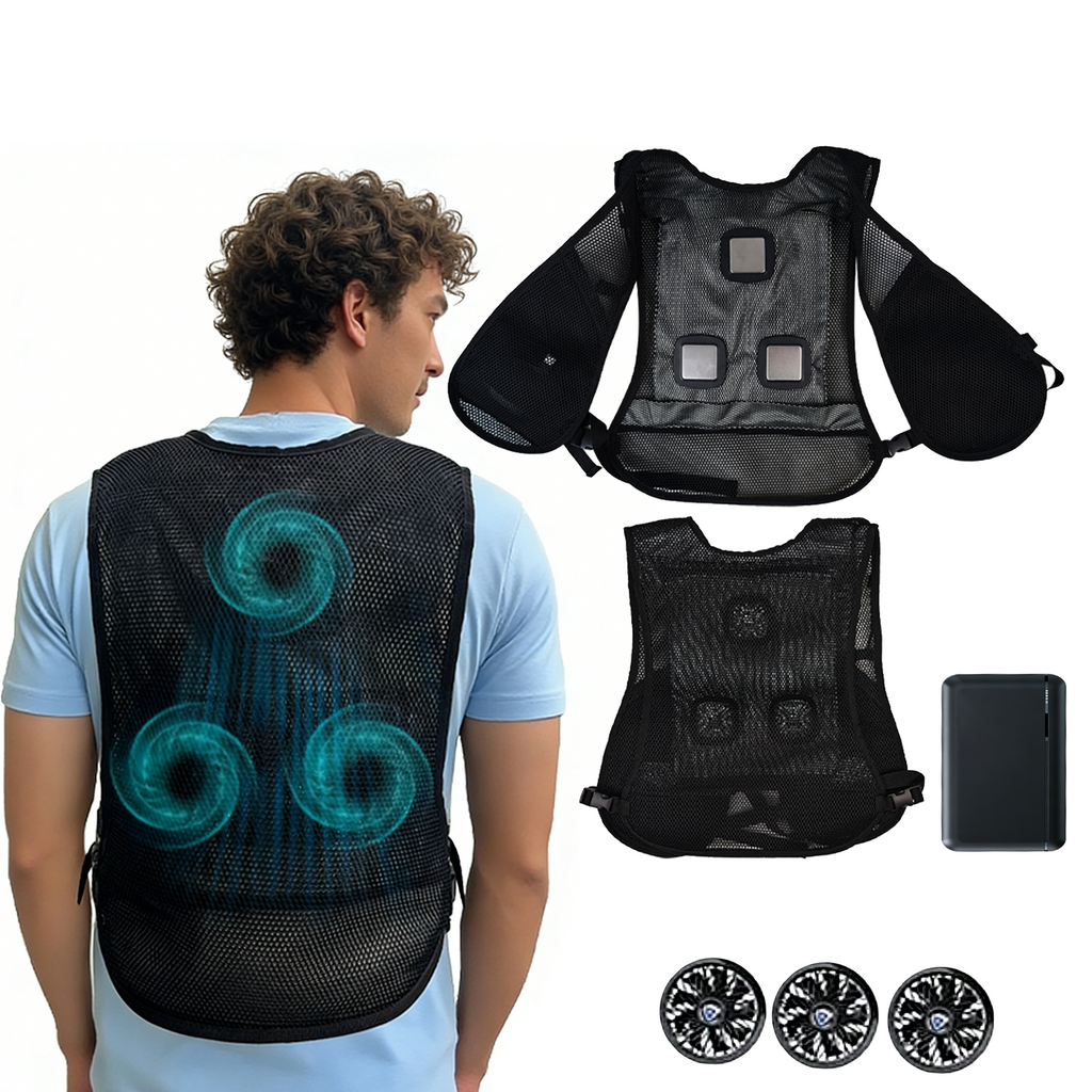 Triple-Fan Semiconductor Cooling Vest for Golf & Outdoor Sports