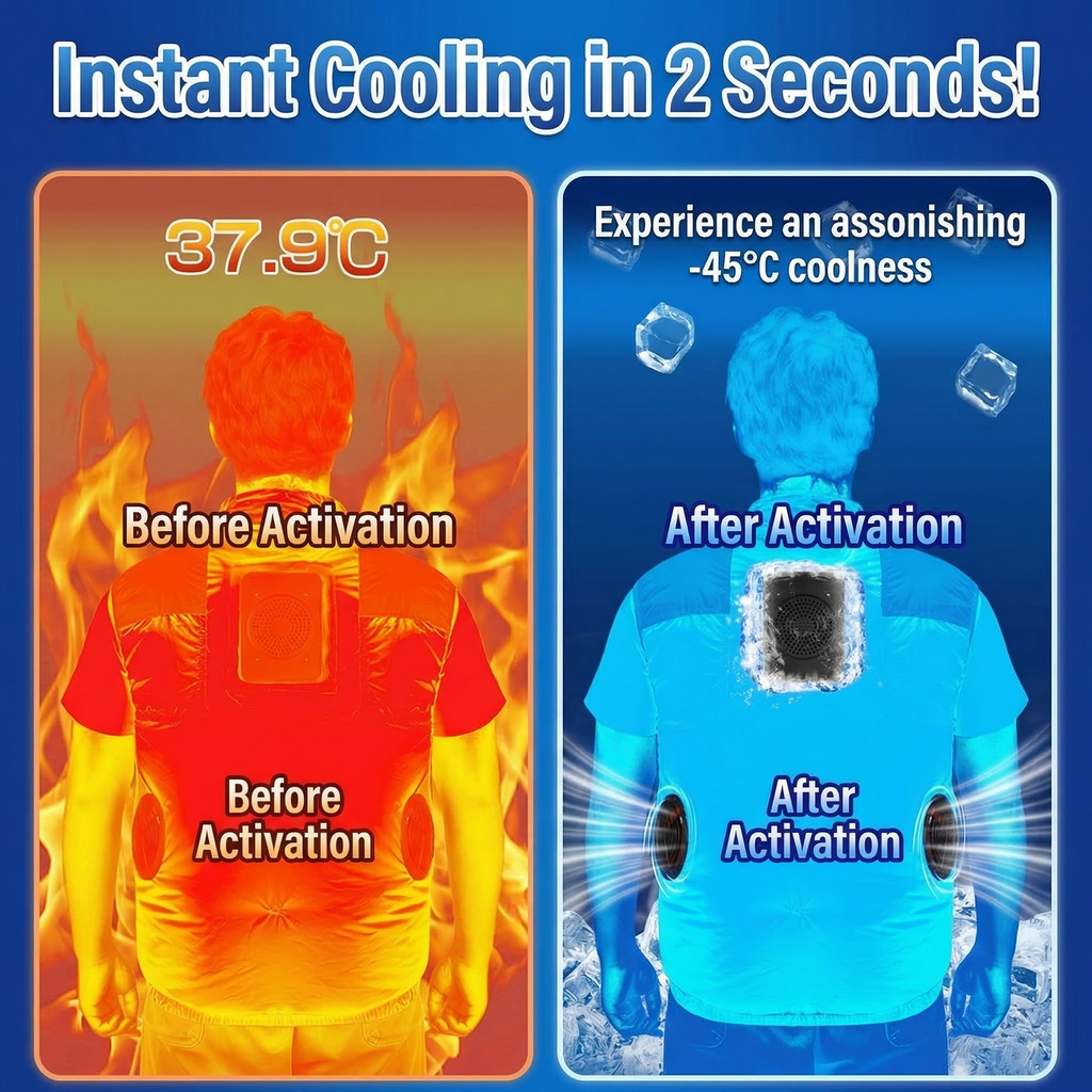 Triple-Fan Semiconductor Cooling Vest for Golf & Outdoor Sports