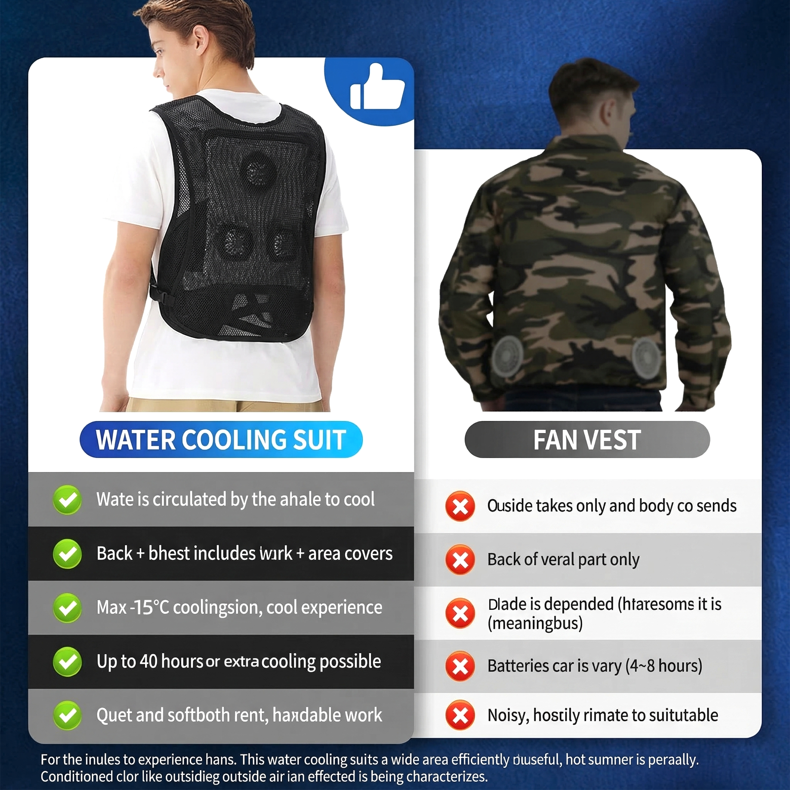 Triple-Fan Semiconductor Cooling Vest for Golf & Outdoor Sports