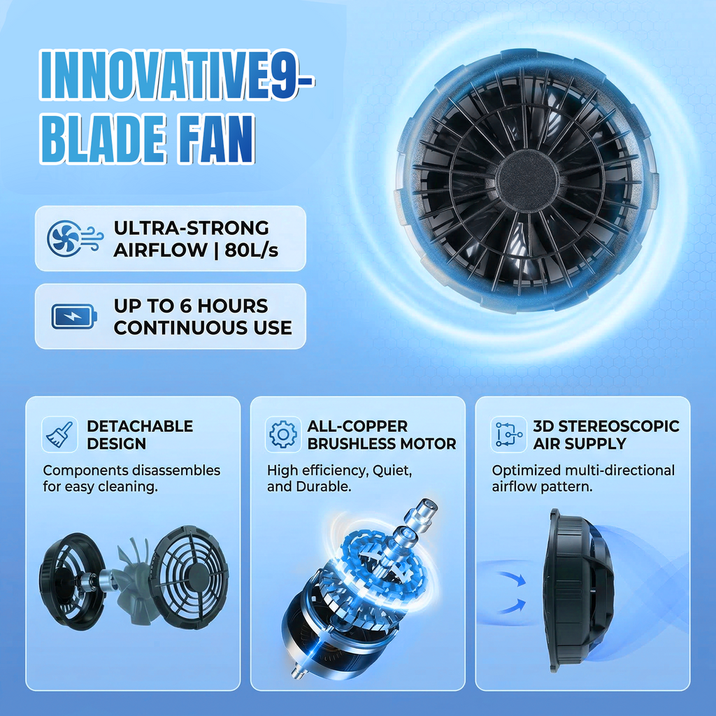 Triple-Fan Semiconductor Cooling Vest for Golf & Outdoor Sports