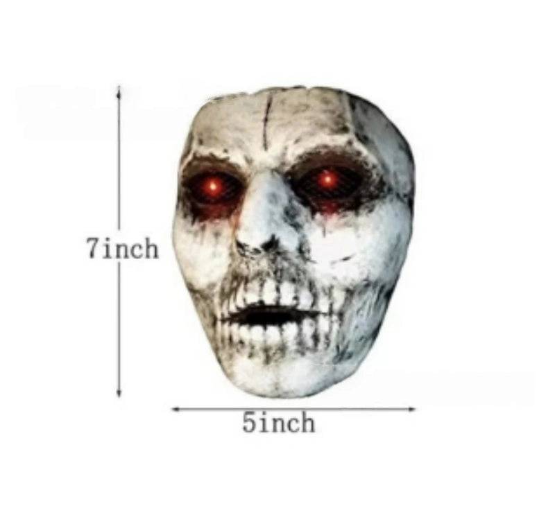 Scary Halloween Skull Mask with Red Eyes