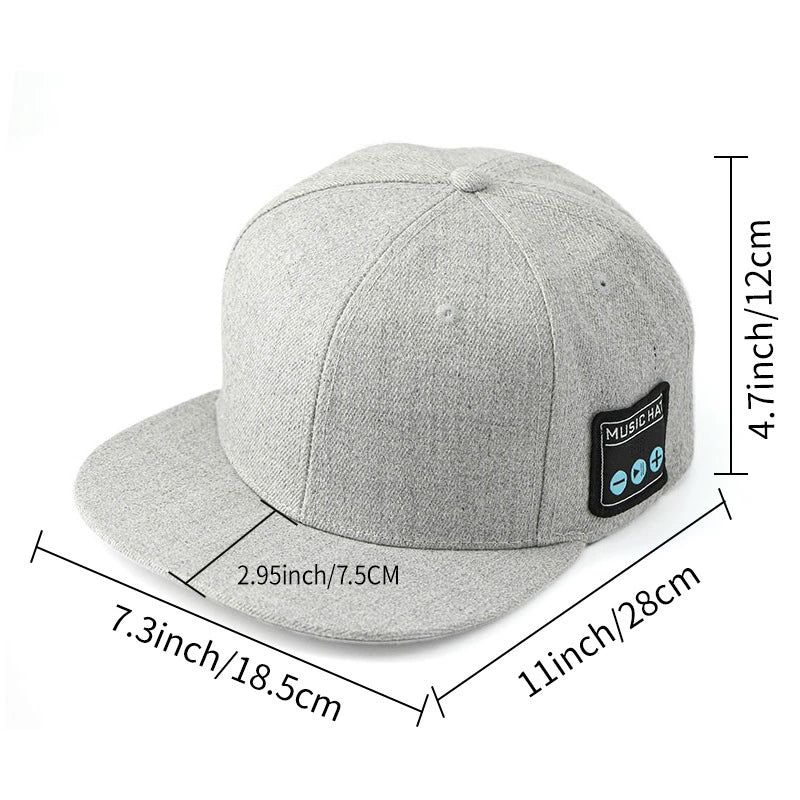 Outdoor Bluetooth Audio Cap - Wireless Music Hat for Sports & Outdoor Activities