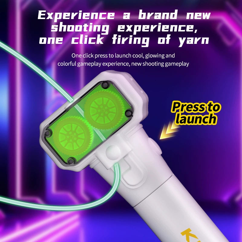 Luminous Rope Launcher | Glow in The Dark Floating Rope Toy for Holiday & Night Fun