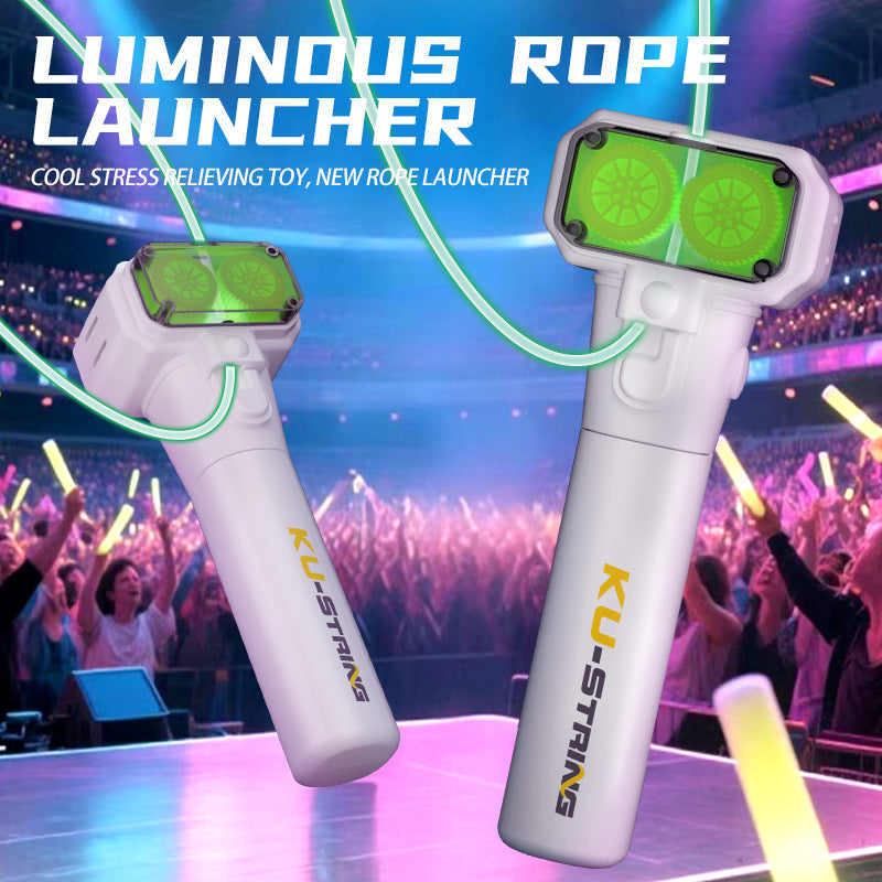 Luminous Rope Launcher | Glow in The Dark Floating Rope Toy for Holiday & Night Fun
