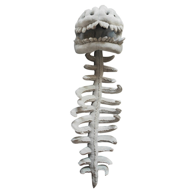 Plush Dinosaur Skeleton Head Hat for Kids & Adults