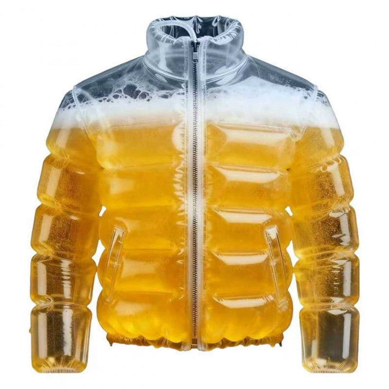 Transparent Inflatable Beer Jacket | Custom Liquid-Fill Novelty Party Coat