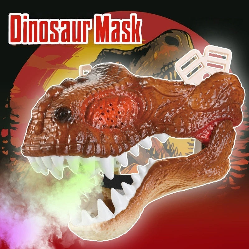 USB Glowing Dinosaur Mask | Talking & Spraying Party Prop