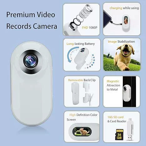 Pet Collar Camera | Mini HD Body Camera for Dogs & Cats