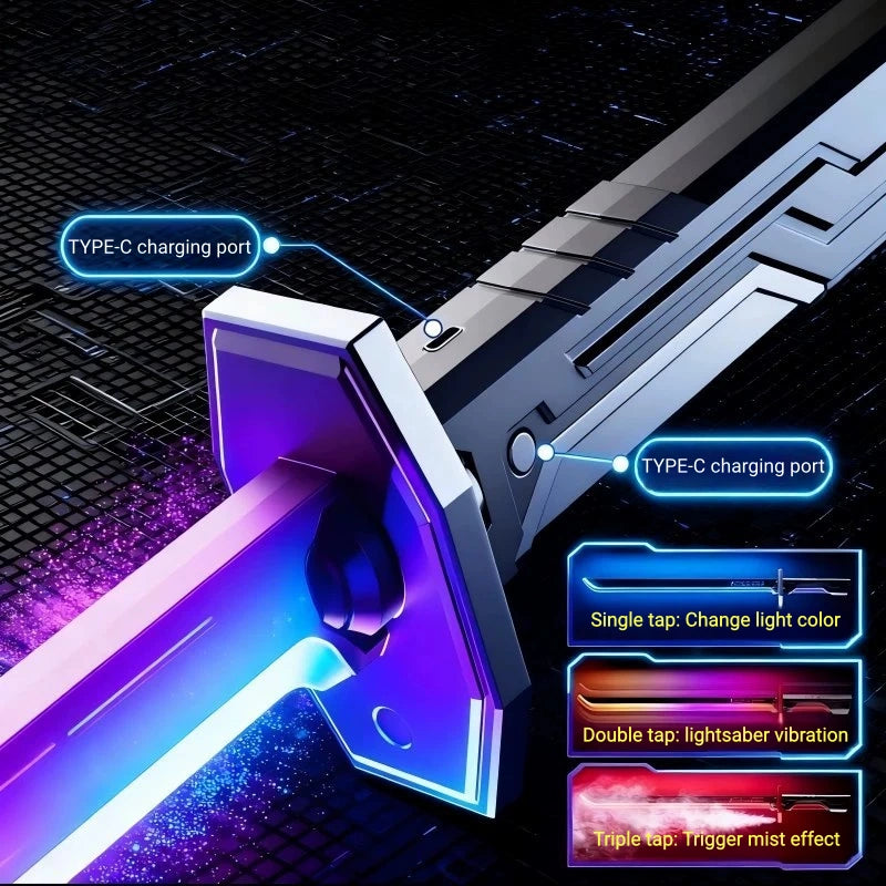 Glow-in-the-Dark Laser Sword with Fog Effect