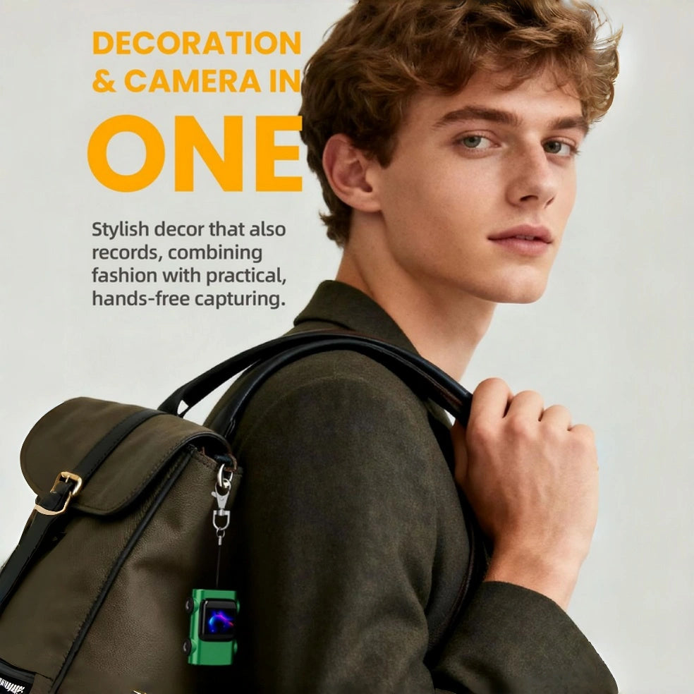 Mini Backpack Clip Camera | HD Pocket Cam for Students & Vloggers