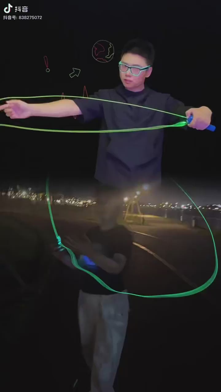Luminous Rope Launcher | Glow in The Dark Floating Rope Toy for Holiday & Night Fun